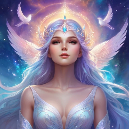 zodiac sign libra,fantasy portrait,jaina,ice queen,zodiac sign gemini,llyra,blue enchantress,libra,the snow queen,saturnyne,sona,alani,janna,celestia,fantasy art,aurora,diana,priestess,celestial,uriri,Illustration,Realistic Fantasy,Realistic Fantasy 01