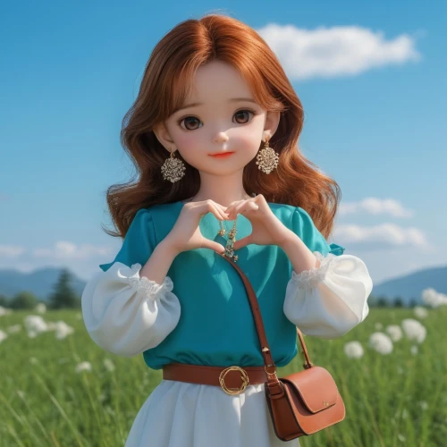 daisy heart,princess anna,floricienta,cute cartoon character,female doll,dorthy,fashion doll,handmade doll,bjd,cute cartoon image,redhead doll,heart,dollfus,anabelle,princess sofia,doll paola reina,artist doll,daisylike,minirose,agnes,Photography,General,Realistic