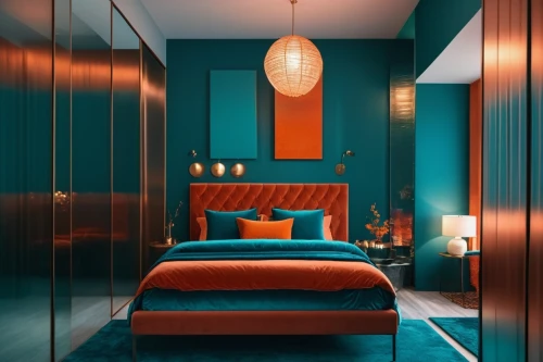 teal and orange,mahdavi,blue room,bedroom,sleeping room,modern room,contemporary decor,modern decor,guest room,bedrooms,deco,color turquoise,interior design,room lighting,kimpton,guestrooms,minotti,turquoise,chambre,aperol,Photography,General,Fantasy