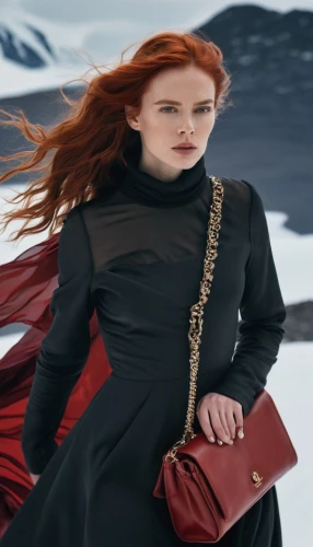 lancel,sansa,scotswoman,melisandre,icelander,epica,black coat,red coat,faroese,elander,women fashion,ruadh,delvaux,icelanders,clanranald,minkoff,shades of red,leatherwork,icelandic,woman walking,Photography,General,Natural