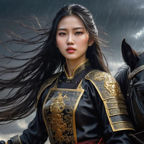 yi sun sin,mongolian girl,inner mongolian beauty,rongfeng,xiaofei,sanxia,mulan,qianwen,female warrior,goryeo,bingqian,xuanwei,warrior woman,yanzhao,khenin,daiyu,qianfei,jingqian,xianwen,wuxia,Illustration,Realistic Fantasy,Realistic Fantasy 03