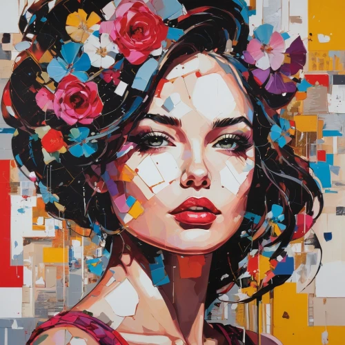 nielly,viveros,vanderhorst,pacitti,chevrier,jeanneney,rone,jasinski,girl in flowers,coomber,rankin,boho art,dussel,geisha girl,gagnon,emic,bohemian art,flamenca,pintura,ignatiev,Conceptual Art,Oil color,Oil Color 07