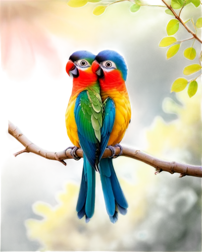 parrot couple,colorful birds,couple macaw,lovebird,love bird,bird couple,tropical birds,rainbow lorikeets,conures,parrots,macaws,macaws of south america,i love birds,rainbow lorikeet,rare parrots,cute parakeet,passerine parrots,golden parakeets,birds on a branch,macaws blue gold,Illustration,Realistic Fantasy,Realistic Fantasy 41