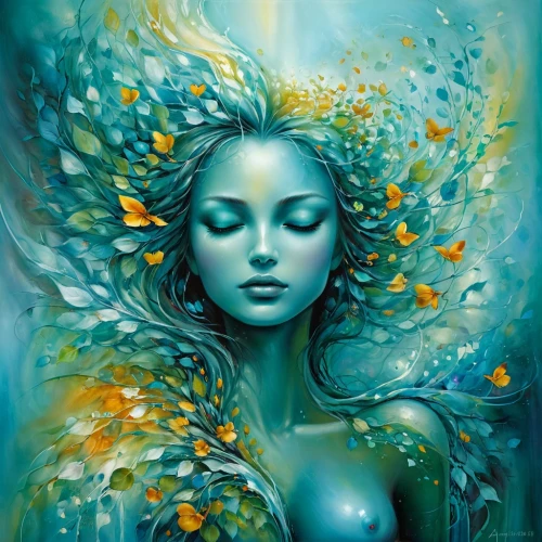 faerie,sirena,fantasy art,water nymph,diwata,faery,fairie,naiad,flora,dryad,fairy peacock,mystical portrait of a girl,fantasy portrait,fractals art,blue enchantress,oshun,siren,dryads,amphitrite,fathom,Conceptual Art,Daily,Daily 32