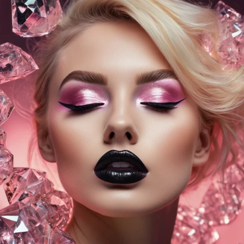 pink glitter,neon makeup,glammed,glitter powder,glam,jeffree,women's cosmetics,pink beauty,glamorized,expocosmetics,makeup artist,dark pink in colour,crystallised,glosses,cosmetics,eyes makeup,gloss,glamorizing,eyeshadow,deep pink,Photography,General,Fantasy