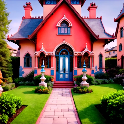 victorian house,dreamhouse,fairy tale castle,fairytale castle,old victorian,bungalows,beautiful home,victorian,miniature house,house painting,red roof,country house,little house,doll's house,bungalow,villa,kleinburg,witch's house,gramado,disneyland park,Photography,Fashion Photography,Fashion Photography 15