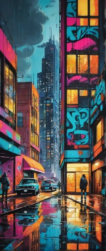 cyberpunk,colorful city,cybercity,cityscape,tokyo city,welin,tokyo,urban,cyberscene,cybertown,bladerunner,hypermodern,urbanworld,synth,shanghai,futuristic landscape,microdistrict,futuristic,futurepop,80's design,Conceptual Art,Graffiti Art,Graffiti Art 09