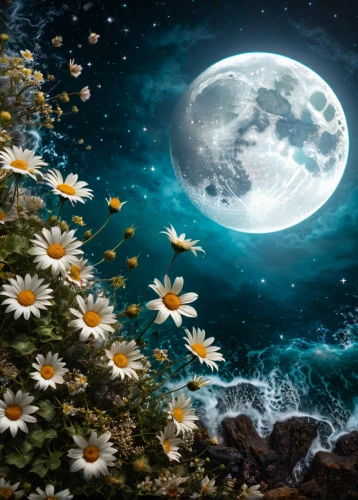 moonlit night,moon and star background,lunar landscape,lune,dreamscapes,fantasy picture,the night of kupala,moonlit,moonflower,moonscapes,moonlight,moon and foliage,moonbeams,dreamtime,moondance,moonlighted,the moon and the stars,world digital painting,nature background,moons,Photography,General,Fantasy