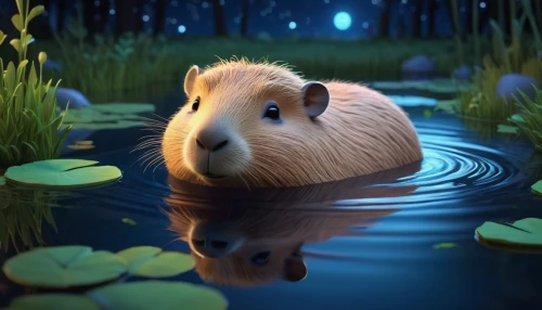 capybara,guinea pig,capybaras,guineapig,hedgehog,hamble,coypu,nutria,hedgecock,cavia,amur hedgehog,cartoon pig,disneynature,cavy,cinema 4d,potamkin,aquatic mammal,puddles,anthropomorphized animals,hedgehogs,Unique,3D,3D Character