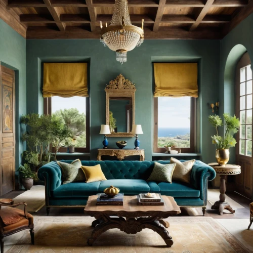 sitting room,amanresorts,turquoise wool,turquoise leather,interior decor,ottoman,opulently,mahdavi,blue room,luxury home interior,color turquoise,living room,ornate room,great room,moroccan pattern,furnishings,opulent,chaise lounge,turquoise,livingroom,Photography,Documentary Photography,Documentary Photography 27