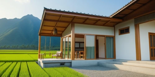 ricefield,rice field,rice paddies,the rice field,grass roof,rice fields,artificial grass,ricefields,yamada's rice fields,rice plantation,asian architecture,green lawn,paddy field,rice terrace,bamboo plants,teahouses,rice cultivation,golf lawn,green grass,home landscape,Photography,General,Realistic