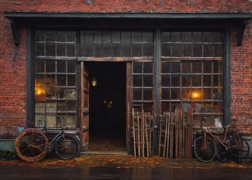 parked bikes,parked bike,bicycles,middleport,cyclery,pashley,bikes,alleycat,bicycle,eveleigh,njs,sheds,warehouses,bike land,gastown,loading dock,bike city,old bike,old windows,blue doors,Conceptual Art,Daily,Daily 30