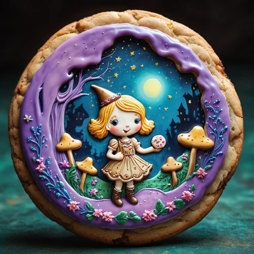 alice in wonderland,fairy door,gingerbread girl,miette,fairy tale character,angel gingerbread,ginger cookie,storybook character,little girl fairy,cutout cookie,coraline,gretel,gingerbread cookie,fairy tale icons,cookie,fairy galaxy,moon cake,mooncake,royal icing cookies,darci,Illustration,Realistic Fantasy,Realistic Fantasy 02