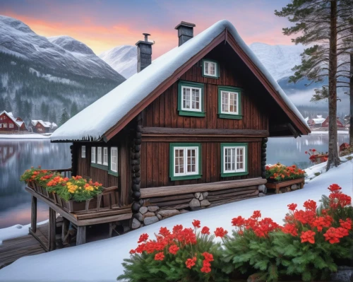 winter house,alpine village,winter village,houses clipart,home landscape,wooden houses,christmas landscape,wooden house,winter background,cottage,traditional house,danish house,house in mountains,miniature house,christmas snowy background,winter landscape,snow scene,norvegia,snow landscape,country cottage,Art,Classical Oil Painting,Classical Oil Painting 16