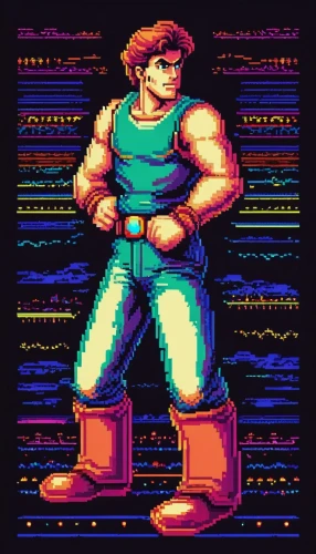 punchout,kenshiro,retro frame,retro background,contra,plumber,ansi,miner,scanline,foreman,rambo,pixelgrafic,80's design,bogard,rictor,shatterhand,worker,farmer in the woods,guybrush,retro styled,Unique,Pixel,Pixel 04