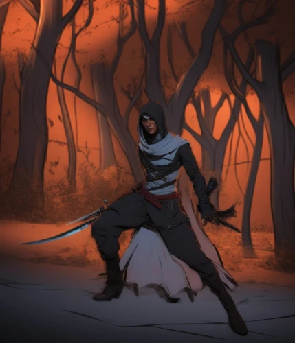 seregil,wodrow,swordswoman,huntress,shadowboxer,assassin,backstab,game illustration,scythe,drow,red riding hood,revan,malazan,rahab,swordsmanship,swordfighting,scythes,auditore,the wanderer,cloaked,Conceptual Art,Fantasy,Fantasy 01