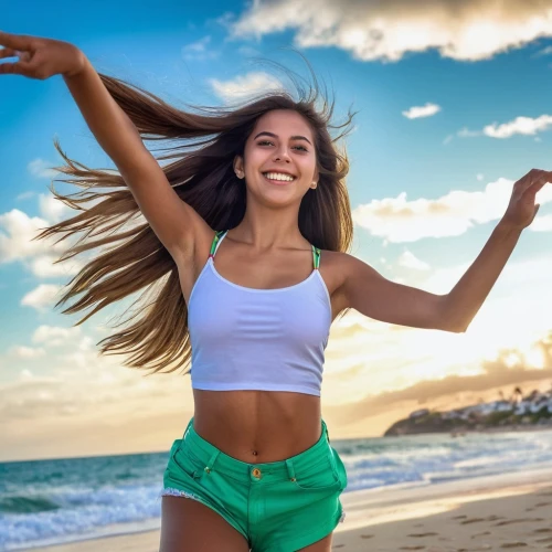 athleta,free running,jumping rope,beach background,rexona,endorphins,healthgrades,macarena,female runner,ecstatic,exhilaration,jump rope,sonrisa,upbeat,jazzercise,girl on the dune,hula,liposuction,midriff,sprint woman,Photography,General,Realistic