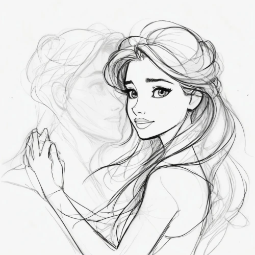 wipp,gothel,lineart,belldandy,margaery,megara,orihime,wisp,redrawing,sylphs,wisps,aradia,eilonwy,diaochan,scribbly,guanyin,wipo,sketching,cooldown,krita,Illustration,Black and White,Black and White 08