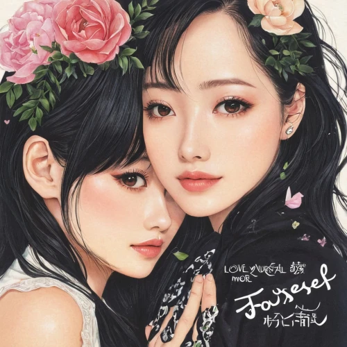 chorene,jurata,cover,soneji,yulan,qiong,yuanjie,tomoharu,choeung,davichi,futari,taameri,samo,wonhyo,mimo,koreana,hanqiong,roa,sumiala,lotus art drawing,Illustration,Japanese style,Japanese Style 09