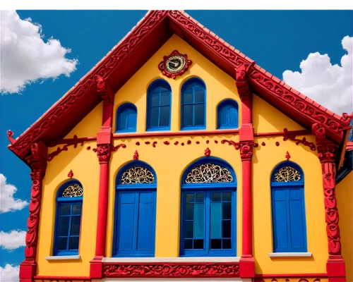 colorful facade,oranjestad,trinidad cuba old house,trinidad church cuba,paramaribo,iquitos,architectural style,miniature house,house painting,french building,curacao,victorian house,facade painting,little church,frederiksted,baroque building,houses clipart,mansard,church facade,western architecture,Illustration,Realistic Fantasy,Realistic Fantasy 05