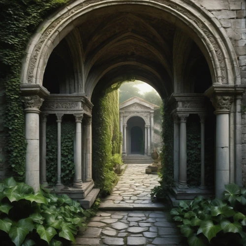 labyrinthian,hall of the fallen,the threshold of the house,archways,theed,doorways,rivendell,entrada,kykuit,passage,nargothrond,passageway,corridors,entrances,archway,the mystical path,briarcliff,pathway,walkway,passageways,Illustration,Realistic Fantasy,Realistic Fantasy 29