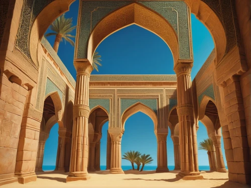 the hassan ii mosque,mihrab,islamic architectural,meknes,kashan,hassan 2 mosque,quasr al-kharana,king abdullah i mosque,ibn tulun,motlaq,al nahyan grand mosque,caravansary,deruta,morocco,mosque hassan,persian architecture,sultan qaboos grand mosque,hrab,yazd,qasr al watan,Art,Artistic Painting,Artistic Painting 06