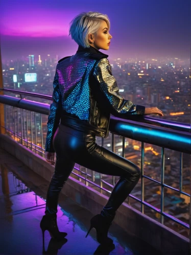 cyberpunk,asari,birds of prey-night,femme fatale,electropop,futurepop,above the city,jodie,neon lights,karavas,futuristic,dazzler,kaidan,atop,decade,jacket,satari,polara,miriori,domino,Photography,Documentary Photography,Documentary Photography 12