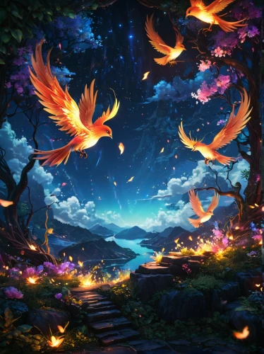 fairy galaxy,fantasy picture,fairy world,butterfly background,bird kingdom,angel lanterns,beautiful wallpaper,fantasia,fairy lanterns,fantasy landscape,autumn background,fairy forest,flying birds,art background,fantasy art,colorful stars,3d fantasy,kupala,bird bird kingdom,fireflies,Photography,General,Fantasy