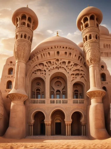 theed,agrabah,islamic architectural,andalus,king abdullah i mosque,al nahyan grand mosque,grand master's palace,city palace,sand castle,qasr al watan,gold castle,house of allah,caravansary,dubailand,marble palace,hassan 2 mosque,ctesiphon,grand mosque,sand sculptures,stone palace,Illustration,Realistic Fantasy,Realistic Fantasy 43