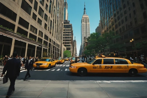 new york taxi,chrysler building,5th avenue,new york streets,new york,rockefeller plaza,wall street,nyclu,newyork,midtown,nytr,ny,taxicabs,wallstreet,manhattan,rockefeller center,esb,nyc,empire state building,tall buildings,Illustration,Japanese style,Japanese Style 14