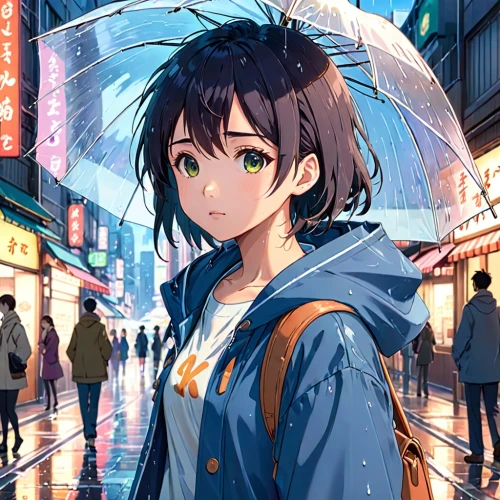 walking in the rain,umbrella,rainy,tamako,onodera,mitsuki,umbrellas,hibiya,suzumiya,in the rain,hikari,makoto,asian umbrella,akiba,sakura background,hausser,shibuya,japanese umbrella,raincoat,japanese sakura background,Anime,Anime,Realistic