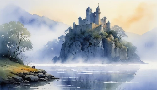 gondolin,thingol,rivendell,tirith,dragonstone,nargothrond,erebor,castle,beleriand,castle of the corvin,ruined castle,riftwar,castles,eyrie,diagon,fairytale castle,castel,fantasy landscape,heorot,fairy tale castle,Illustration,Paper based,Paper Based 07