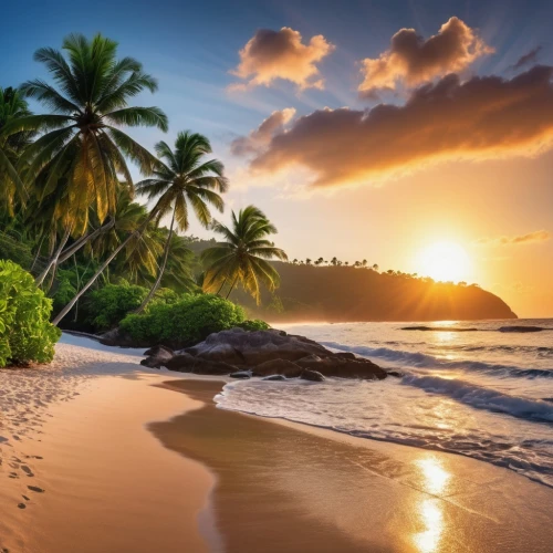 tropical beach,beach landscape,beautiful beaches,dream beach,beautiful beach,sunrise beach,brazilian beach,caribbean beach,beach scenery,caribbean,coconut trees,hawaii,tropical island,the caribbean,paradise beach,tropical sea,coconuts on the beach,paradises,coconut palms,sunset beach,Photography,General,Realistic