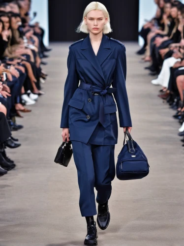 maxmara,krakoff,dior,woman in menswear,navy suit,ferragamo,junya,delvaux,kawakubo,edun,menswear for women,kenzo,galliano,marni,denim jumpsuit,carven,navy blue,trussardi,catwalk,fendi,Photography,General,Realistic