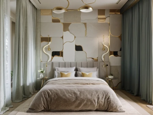 headboards,chambre,bedroom,wallcovering,contemporary decor,guest room,wallcoverings,fromental,modern decor,modern room,bedrooms,headboard,geometric style,sleeping room,gold wall,interior decoration,danish room,guestroom,berkus,wallpapering,Photography,General,Realistic
