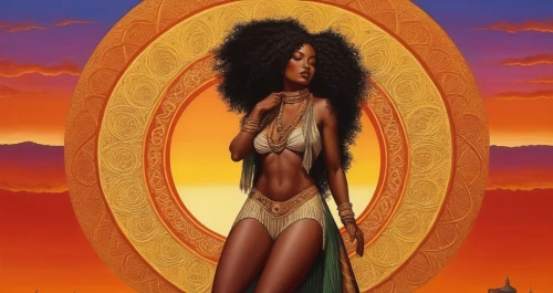 sekhmet,nubia,nubian,kemet,oshun,african american woman,african woman,afrofuturism,asherah,ancient egyptian girl,amerykah,ikpe,nephthys,nefertiti,cleopatra,teairra,azilah,qabalah,akhenaten,baoshun,Illustration,Realistic Fantasy,Realistic Fantasy 21