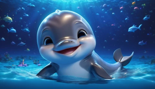 dolfin,seel,finned,aquaria,delfin,white dolphin,rimantas,seamonkey,beluga,subaquatic,flipper,sea animal,underwater background,aquantive,delphin,olof,cute cartoon character,aquaticus,dolphin background,seaquarium,Unique,3D,3D Character