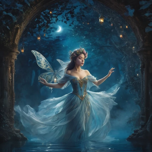 faerie,fantasy picture,faery,fairy queen,fairy,fairie,rosa 'the fairy,cinderella,fairy tale character,water nymph,fantasy art,fantasia,blue enchantress,enchanted,fairies aloft,fantasy portrait,fairy tale,enchantment,rosa ' the fairy,a fairy tale,Illustration,Realistic Fantasy,Realistic Fantasy 02