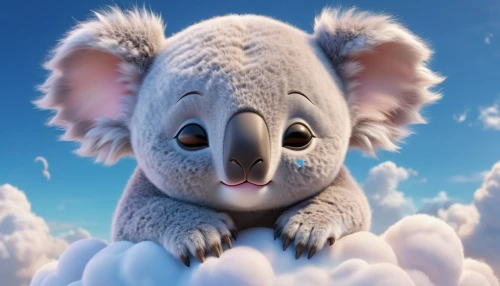 dumbo,koala,cute koala,cloudmont,koalas,scrat,koala bear,cartoon rabbit,clougherty,cute cartoon character,cartoon bunny,cartoon animal,horton,heffalump,pachyderm,elefant,elefante,despereaux,tembo,cumulus,Unique,3D,3D Character