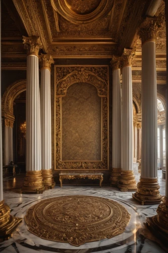 marble palace,ornate room,cochere,versailles,neoclassical,columns,royal interior,europe palace,neoclassicism,pantheon,pillars,sulpice,the throne,rotunda,enfilade,colonnaded,palladian,baroque,lateran,antechamber,Photography,General,Fantasy