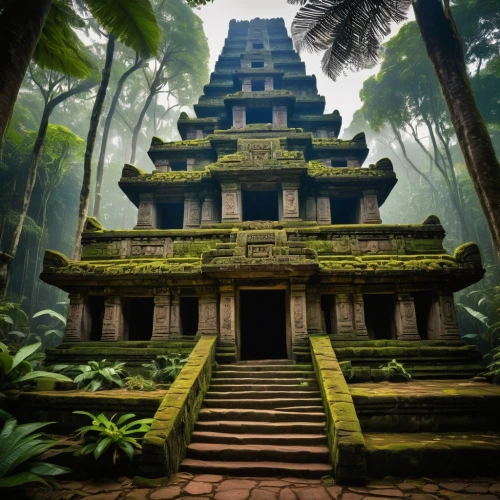 bali,stone pagoda,gopura,ubud,thai temple,asian architecture,taman ayun temple,vietnam,pagodas,emei,vimana,temple,poseidons temple,step pyramid,temples,beomeosa temple,angkor,cambodia,mahaparinirvana,indian temple,Illustration,Japanese style,Japanese Style 21