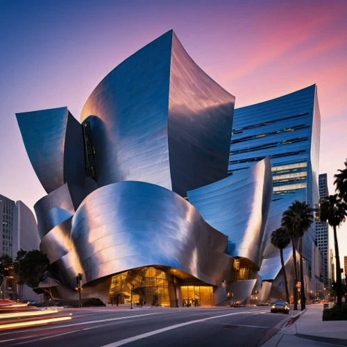 walt disney concert hall,disney concert hall,disney hall,gehry,walt disney center,futuristic art museum,segerstrom,libeskind,morphosis,futuristic architecture,carso,meyerson,emp,deyoung,los angeles,calpers,stata,hearst,arsht,guggenheim museum,Illustration,American Style,American Style 09