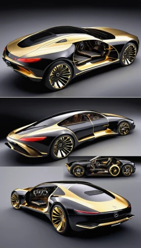 concept car,futuristic car,centenario,gold paint stroke,gold lacquer,goldtron,black and gold,3d car model,maclaren,scramjet,italdesign,koenigsegg,superbus,heirship,cartoon car,venturi,illustration of a car,polychromed,nurbs,balboni,Photography,General,Realistic