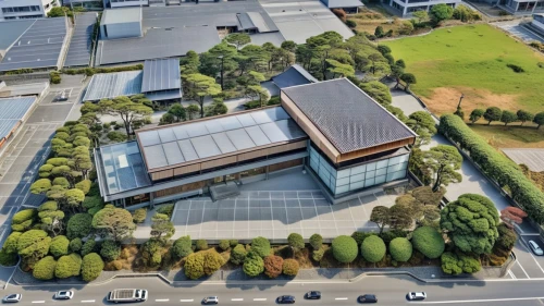 hongdan center,cupertino,newbuilding,kansai university,hynix,tsmc,medibank,solar modules,wenxian,takashimaya,mavic 2,genentech,solar panels,solar power plant,data center,bundoora,kanazawa,embl,aerial photograph,bird's-eye view,Photography,General,Realistic