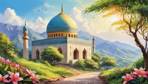 arabic background,ramadan background,landscape background,mosques,imamzadeh,grand mosque,cartoon video game background,ghadeer,muslim background,house of allah,faisal mosque,rivendell,bayazid,ghadir,background design,world digital painting,islamic architectural,hajj,tawhid,gondolin,Photography,General,Realistic