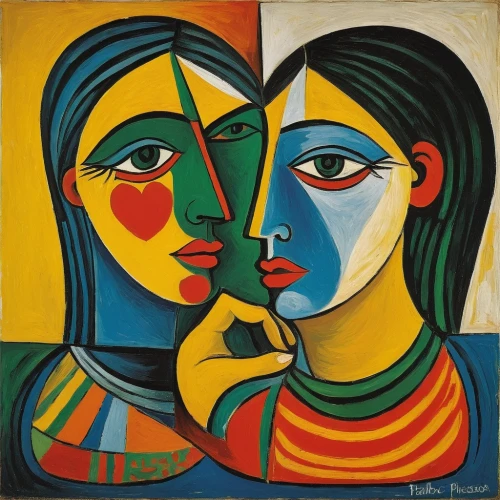cubists,leger,peretz,severini,amantes,brauner,cubist,two people,picabia,picasso,jagannathan,mother kiss,radhakrishna,amants,young couple,mascaro,itten,garamantes,man and woman,cubisme,Art,Artistic Painting,Artistic Painting 05