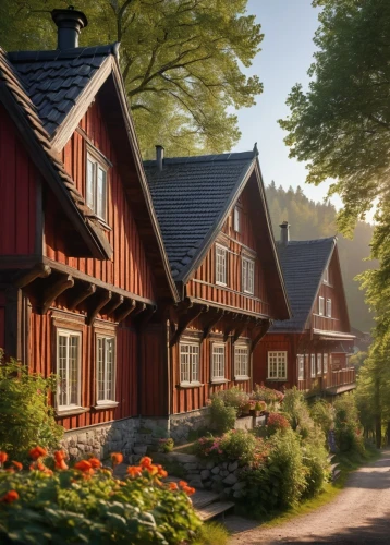 wooden houses,alpine village,cottages,scandinavian style,huneck,norway,danish house,scandinavia,bryggman,norways,bryggen,bryggeri,farmhouses,butka,norvegia,triberg,summer cottage,hallingdal,chalets,norge,Photography,General,Natural