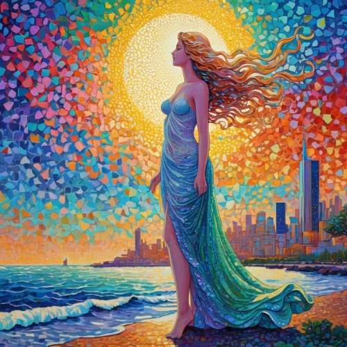 dubbeldam,oil painting on canvas,sundancer,art painting,oil painting,boho art,colorful background,sirena,dream art,luminous,vibrantly,windbloom,colorful light,sun,beltane,oil on canvas,seni,vibrancy,bohemian art,psychosynthesis,Conceptual Art,Daily,Daily 31