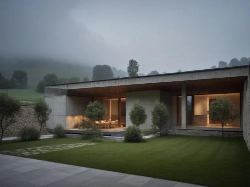 zumthor,minotti,lefay,landscaped,lalanne,swiss house,amanresorts,modern house,home landscape,chipperfield,architettura,passivhaus,archidaily,roof landscape,architektur,green lawn,foggy landscape,tugendhat,lohaus,house in mountains,Photography,General,Natural
