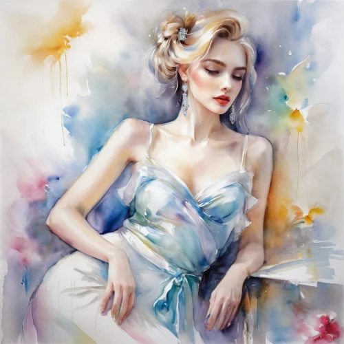 vanderhorst,watercolor pin up,whitmore,domergue,donsky,watercolor women accessory,marilyn monroe,martindell,watercolor painting,marylin monroe,dussel,watercolorist,watercolor,art painting,heatherley,watercolor blue,marilyns,marylin,evgenia,dmitriev,Illustration,Paper based,Paper Based 11